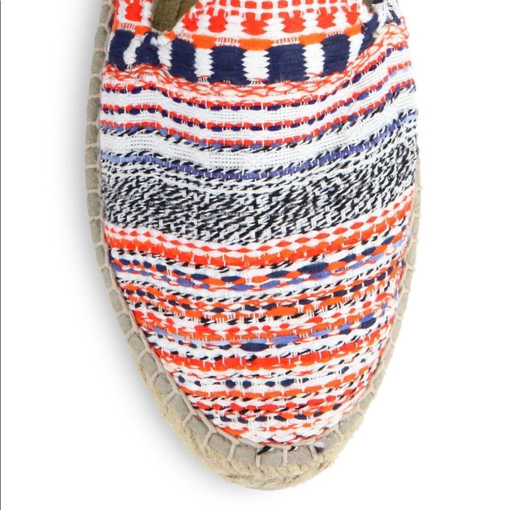 Manebi Ibiza Stripe Tweed Espadrilles Flats 10 NWT - Picture 4 of 10